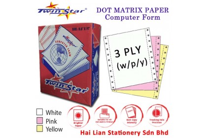 Twin Star A4 NCR Computer Form 3 ply Twin Star A4 NCR Computer Form 3 ply