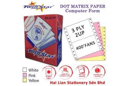 Twin Star A4 NCR Computer Form 3 ply Twin Star A4 NCR Computer Form 3 ply