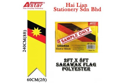 A'star 2' x 8' Malaysia Sarawak Polyester Flag (Thin Cloth) A'star 2' x 8' Malaysia Sarawak Polyester Flag (Thin Cloth)