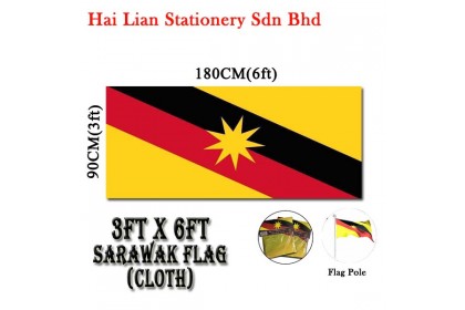 3' X 6' Malaysia / Sarawak Flag 3' X 6' Malaysia / Sarawak Flag