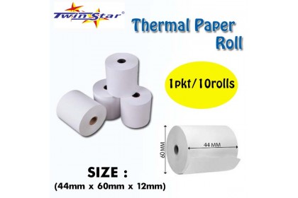 Twin Star Thermal Roll (44mm) 100rolls/BOX Twin Star Thermal Roll (44mm) 100rolls/BOX