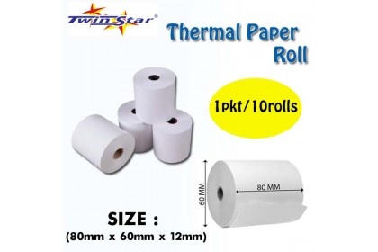Twin Star Thermal Roll (80mm) 100rolls/BOX Twin Star Thermal Roll (80mm) 100rolls/BOX
