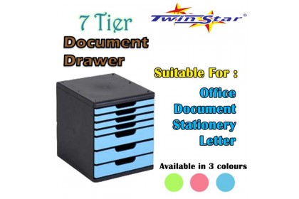 Twin Star Plastic Colour Document Drawer / Document Case Twin Star Plastic Colour Document Drawer / Document Case