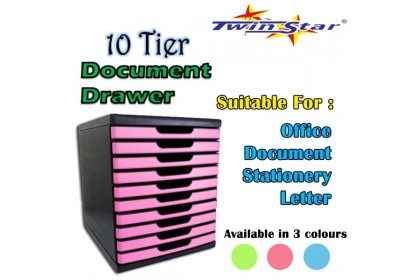 Twin Star Plastic Colour Document Drawer / Document Case Twin Star Plastic Colour Document Drawer / Document Case