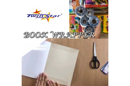 Twin Star PVC Clear Book Wrapper Twin Star PVC Clear Book Wrapper
