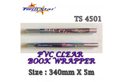 Twin Star PVC Clear Book Wrapper Twin Star PVC Clear Book Wrapper