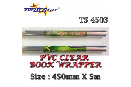 Twin Star PVC Clear Book Wrapper Twin Star PVC Clear Book Wrapper