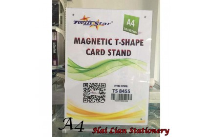 Twin Star Acrylic Magnetic T-Shape Card Stand