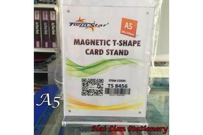Twin Star Acrylic Magnetic T-Shape Card Stand