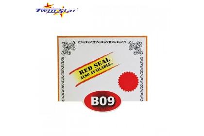 TS 3009 Twin Star Hot Stamping Certificate Gold Border Card (With Red Seal /Right Side)