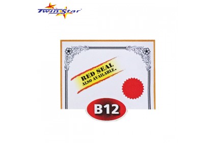 TS 3009 Twin Star Hot Stamping Certificate Gold Border Card (With Red Seal /Right Side)
