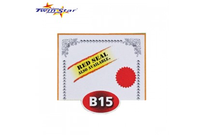 TS 3009 Twin Star Hot Stamping Certificate Gold Border Card (With Red Seal /Right Side)