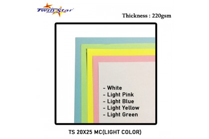 220gsm Twin Star Manila Card (20" x 25") - Light Colour 220gsm Twin Star Manila Card (20" x 25") - Light Colour